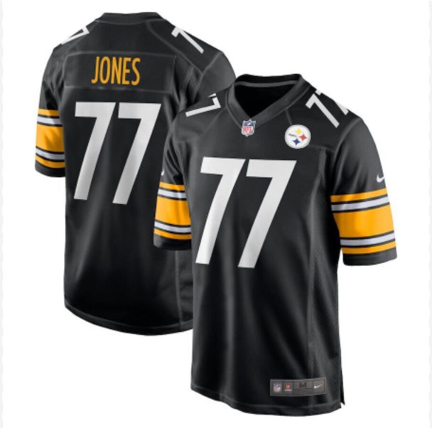 Men Pittsburgh Steelers #77 Jones Black Game Nike NFL 2024 Jersey->customized mlb jersey->Custom Jersey